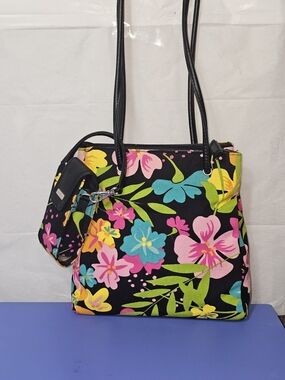 Vintage Croft & Barrow Vibrant Floral Design Shoulder Bag- EUC